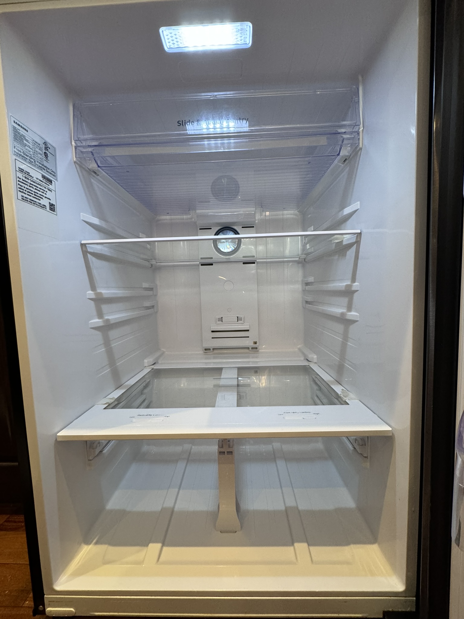 Refrigerator interior cleaned by Ten X Cleaning Services